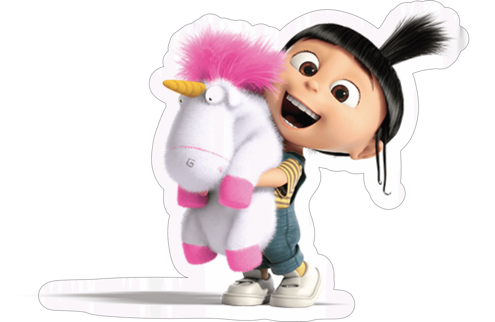 Agnes and Fluffy Unicorn Sticker Premium Vinyl Sticker