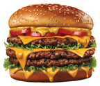 Triple Cheeseburger Sticker Premium Vinyl Sticker