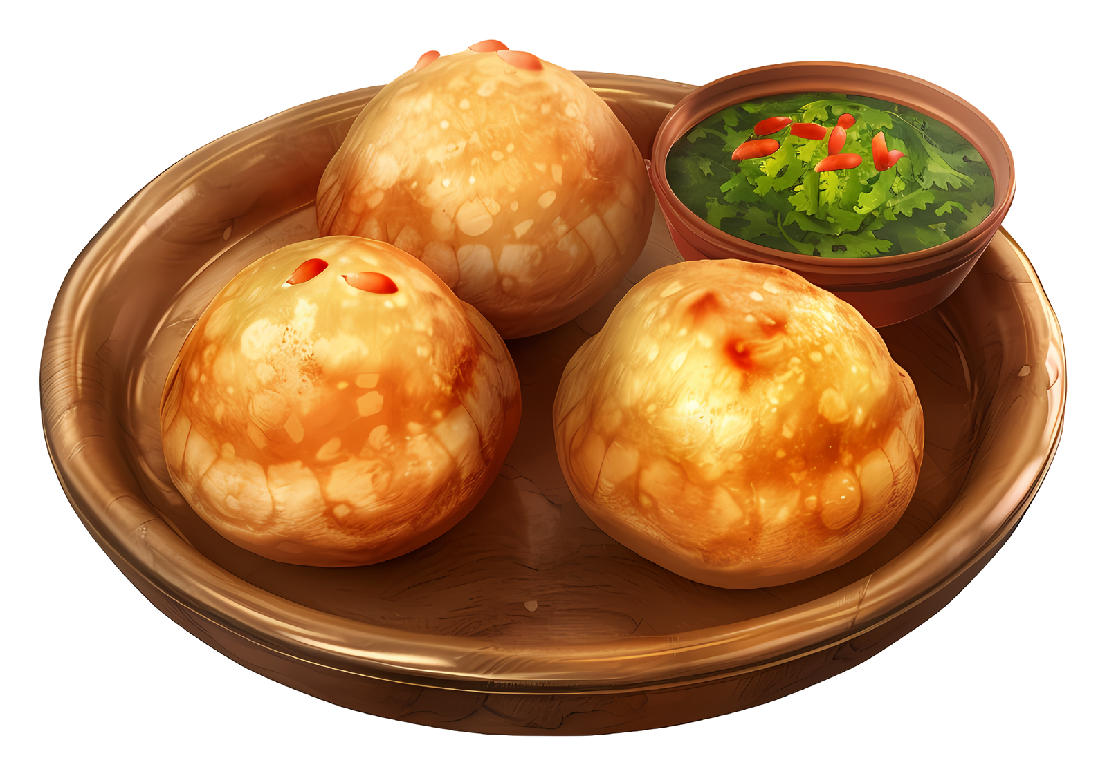 Radhaballavi with Aloo Sabzi Sticker Premium Vinyl Sticker