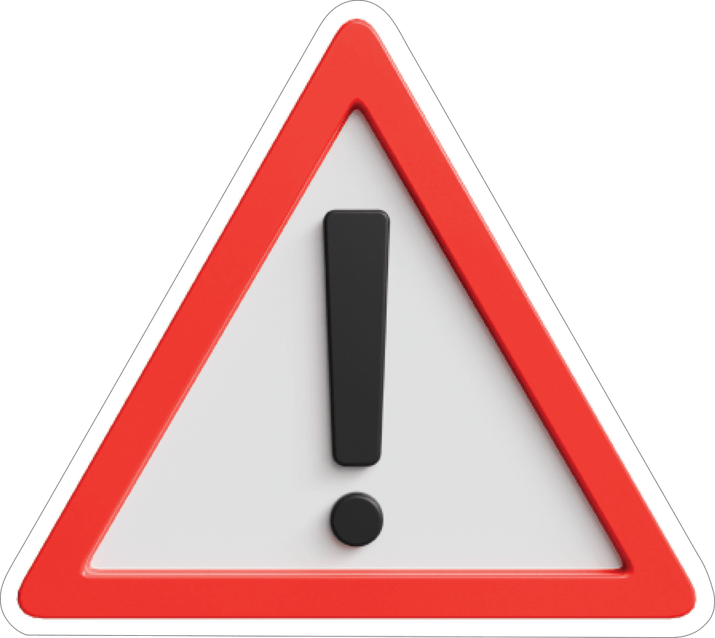 TRIANGULAR WARNING STICKER Premium Vinyl Sticker