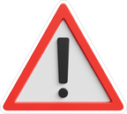 TRIANGULAR WARNING STICKER Premium Vinyl Sticker