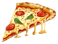 Cheesy Pizza Slice Sticker Premium Vinyl Sticker