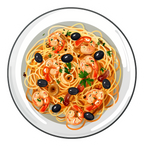 Shrimp Scampi Pasta Sticker Premium Vinyl Sticker