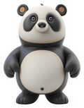 Cute 3D Panda Bear Sticker Premium Vinyl Sticker