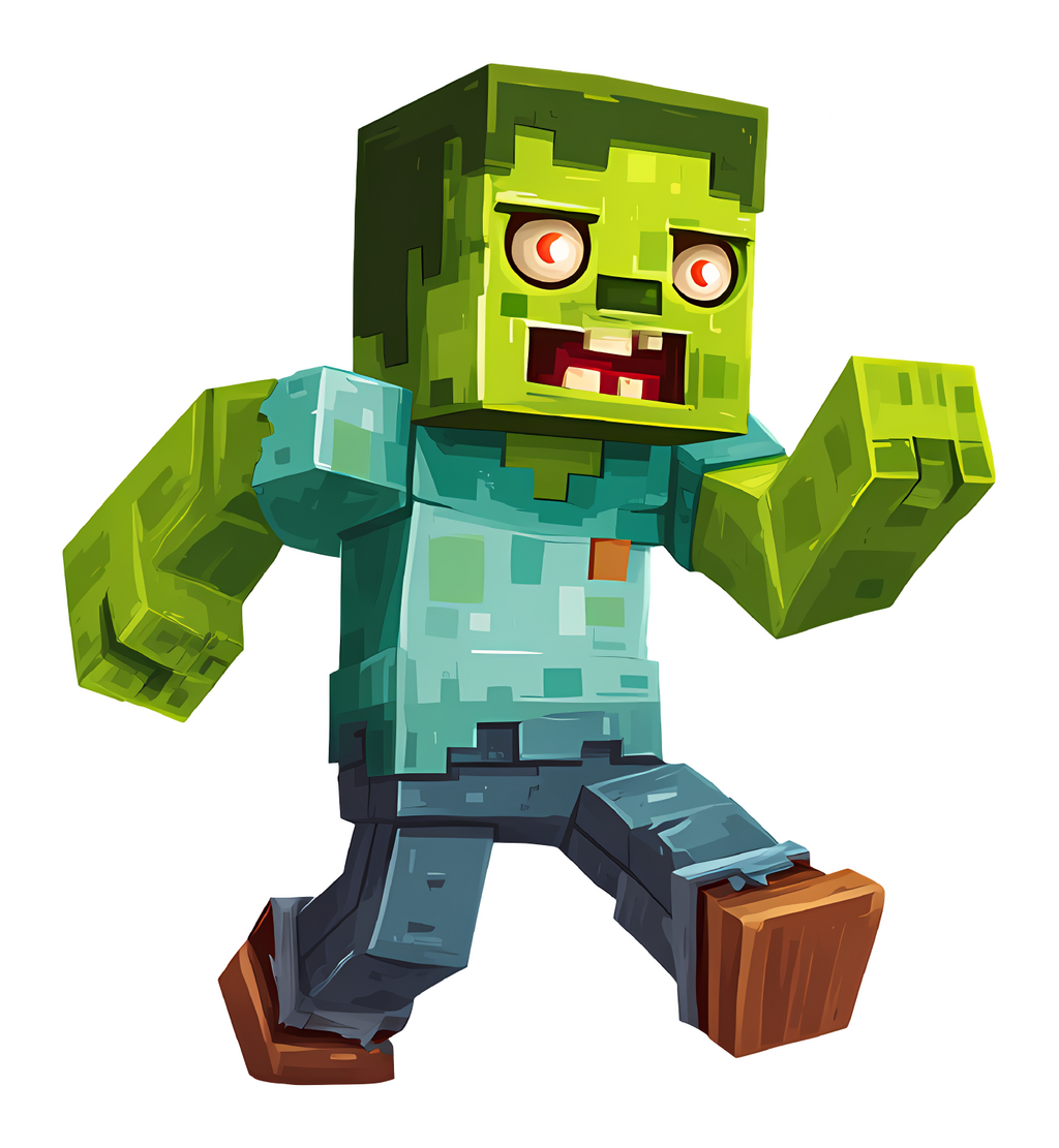 Minecraft Zombie Sticker Premium Vinyl Sticker