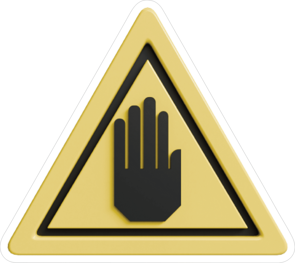 TRIANGULAR WARNING STICKER Safety Sticker