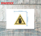 TRIANGULAR WARNING STICKER Safety Sticker