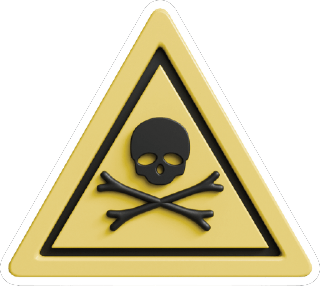 TRIANGULAR DANGER STICKER Premium Vinyl Sticker