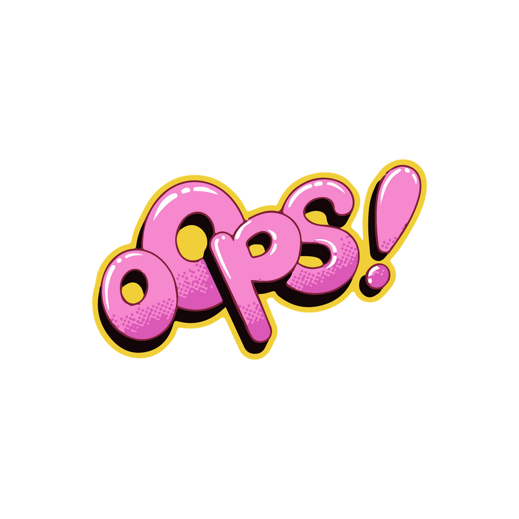 OOPS STICKER Metalized Sticker