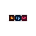 HELP ME STICKER Metalized Sticker