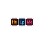 HELP ME STICKER Metalized Sticker
