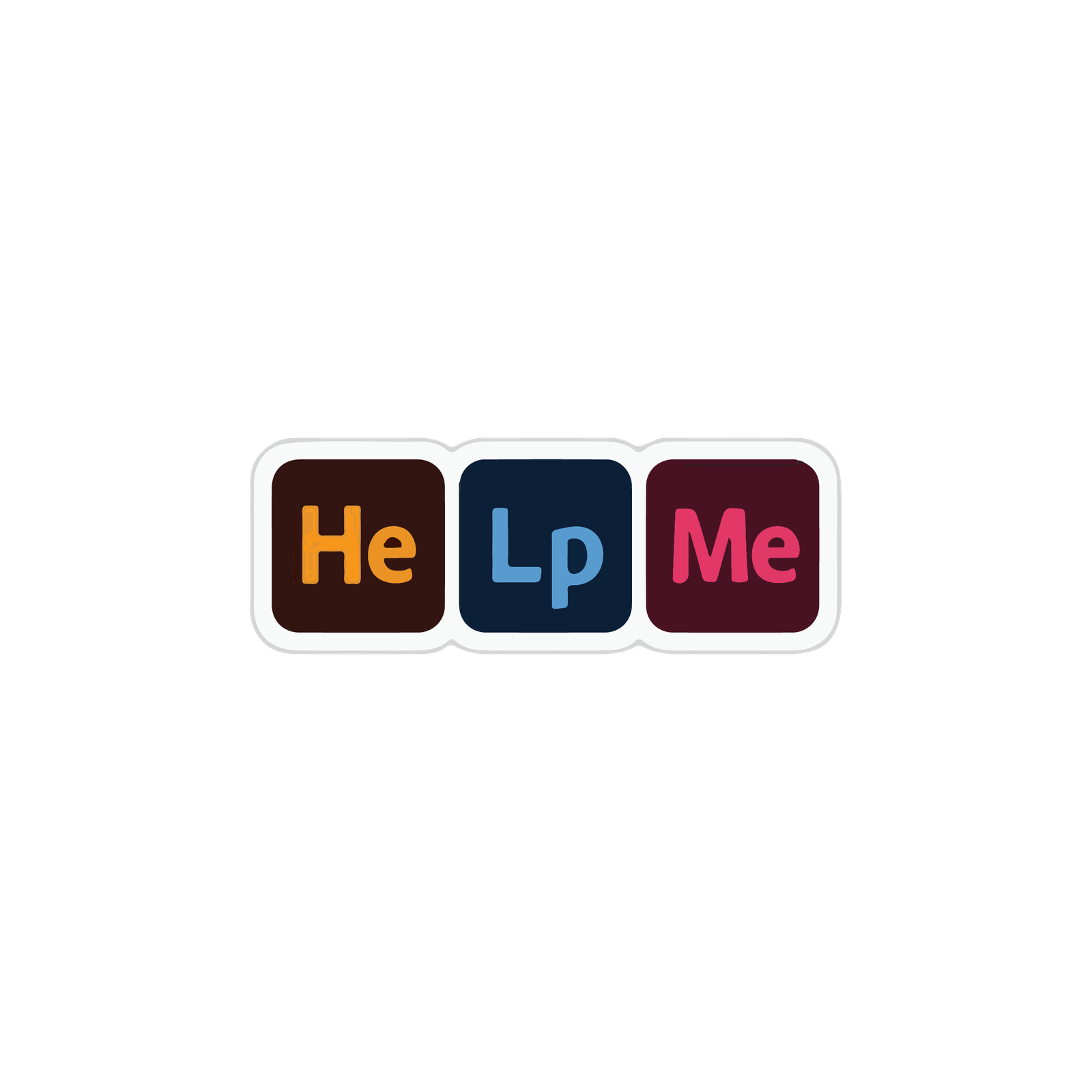 HELP ME STICKER Metalized Sticker