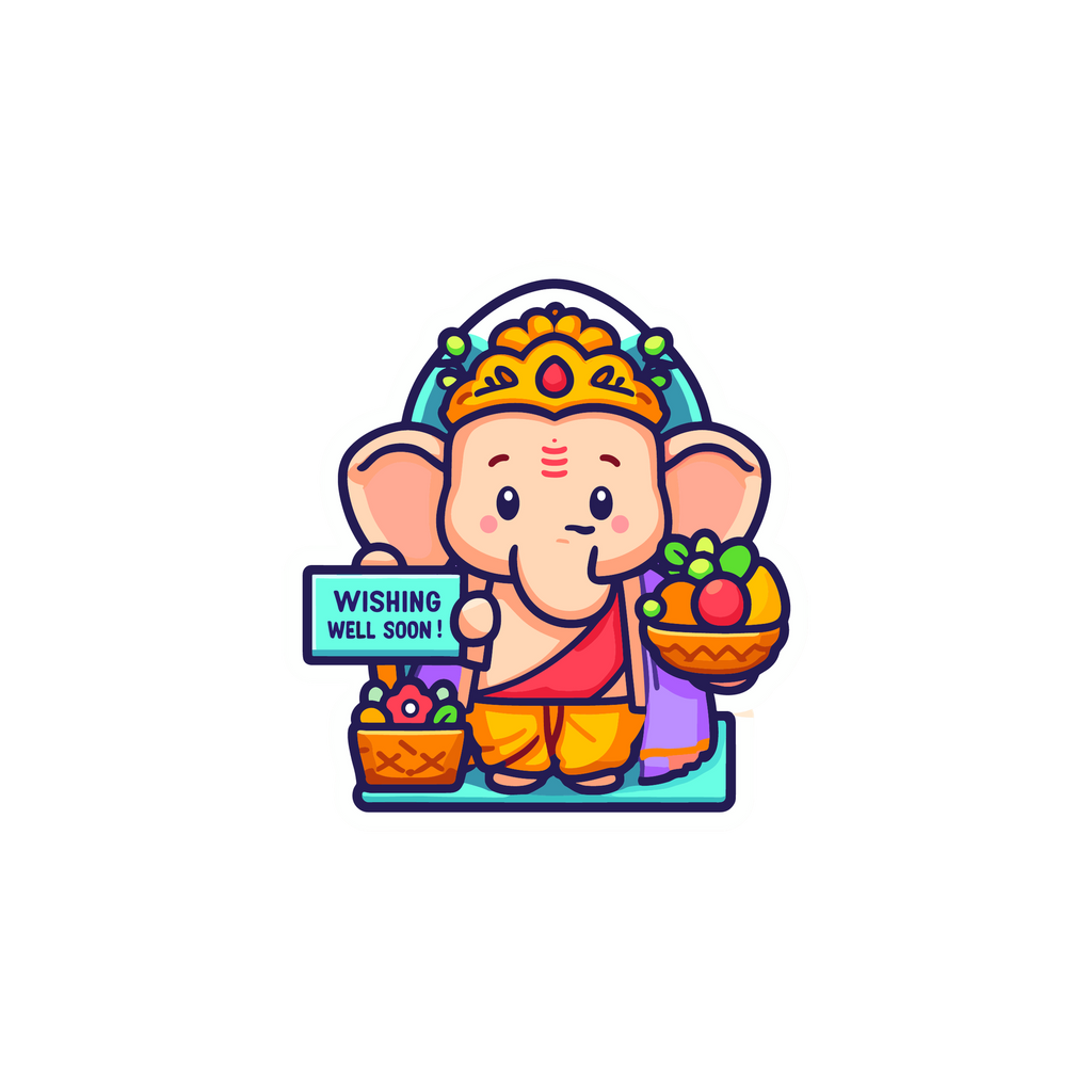 Baby Ganesh Sticker Premium Vinyl Sticker