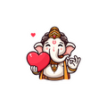 Baby Ganesha Sticker Premium Vinyl Sticker
