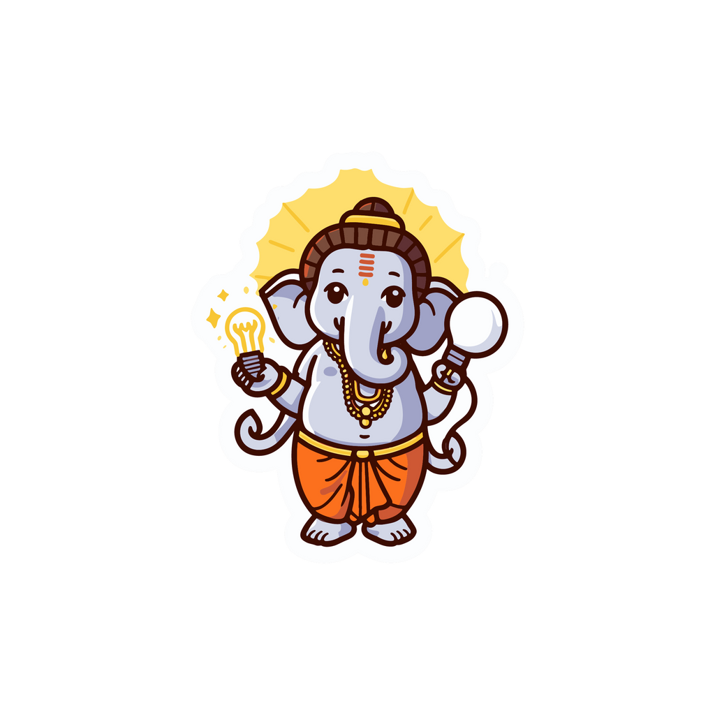 Baby Ganesha Sticker Premium Vinyl Sticker