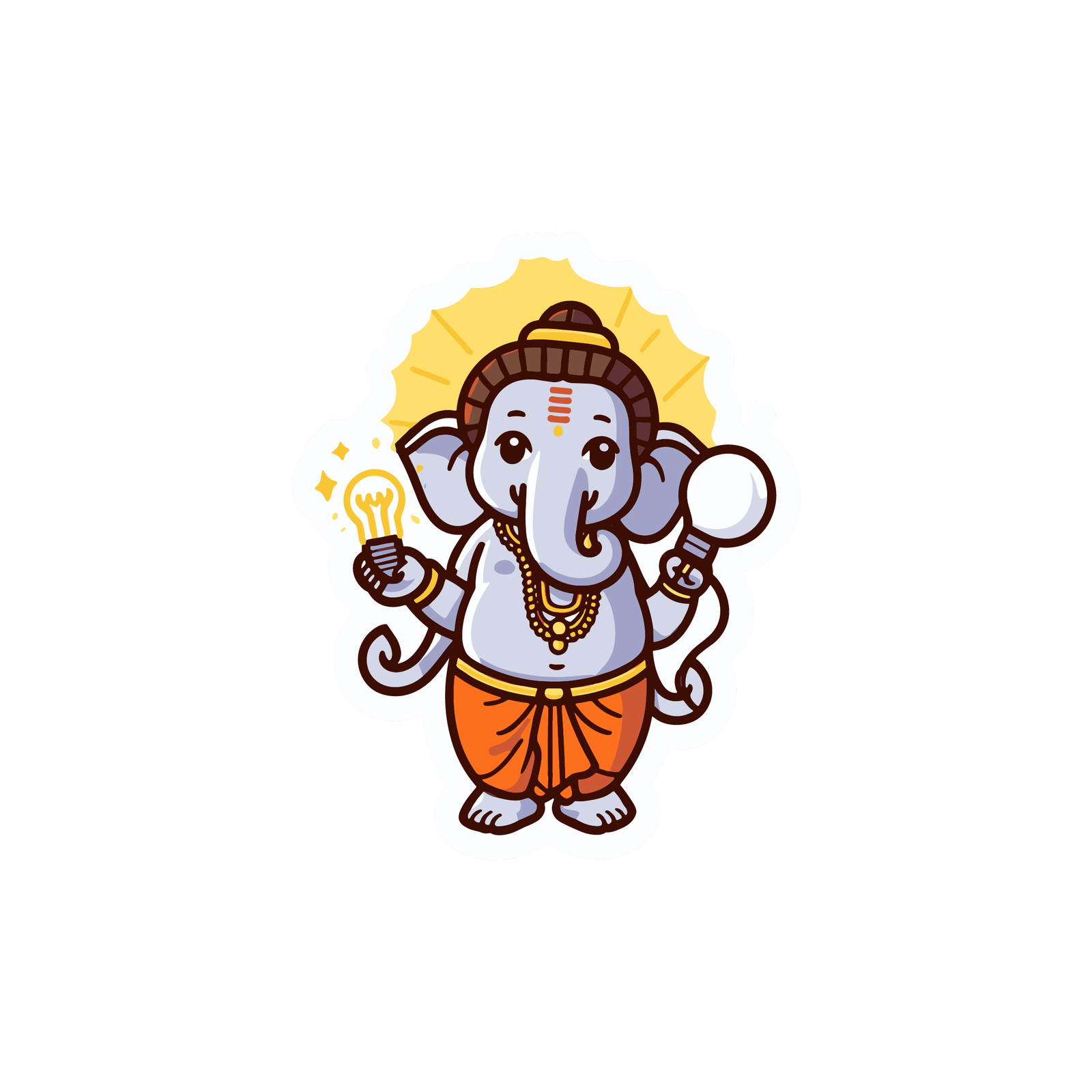 Baby Ganesha Sticker Premium Vinyl Sticker