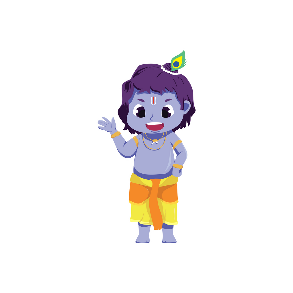 Smile Krishna Sticker Premium Vinyl Sticker