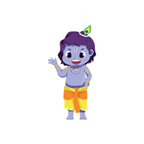 Smile Krishna Sticker Premium Vinyl Sticker