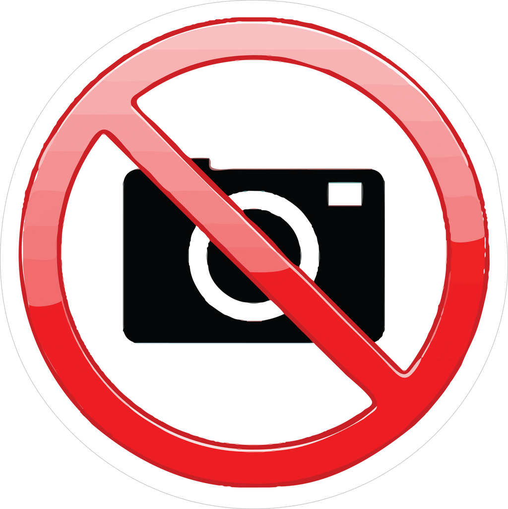 NO PHOTOGRAPHY STICKER Premium Vinyl Sticker