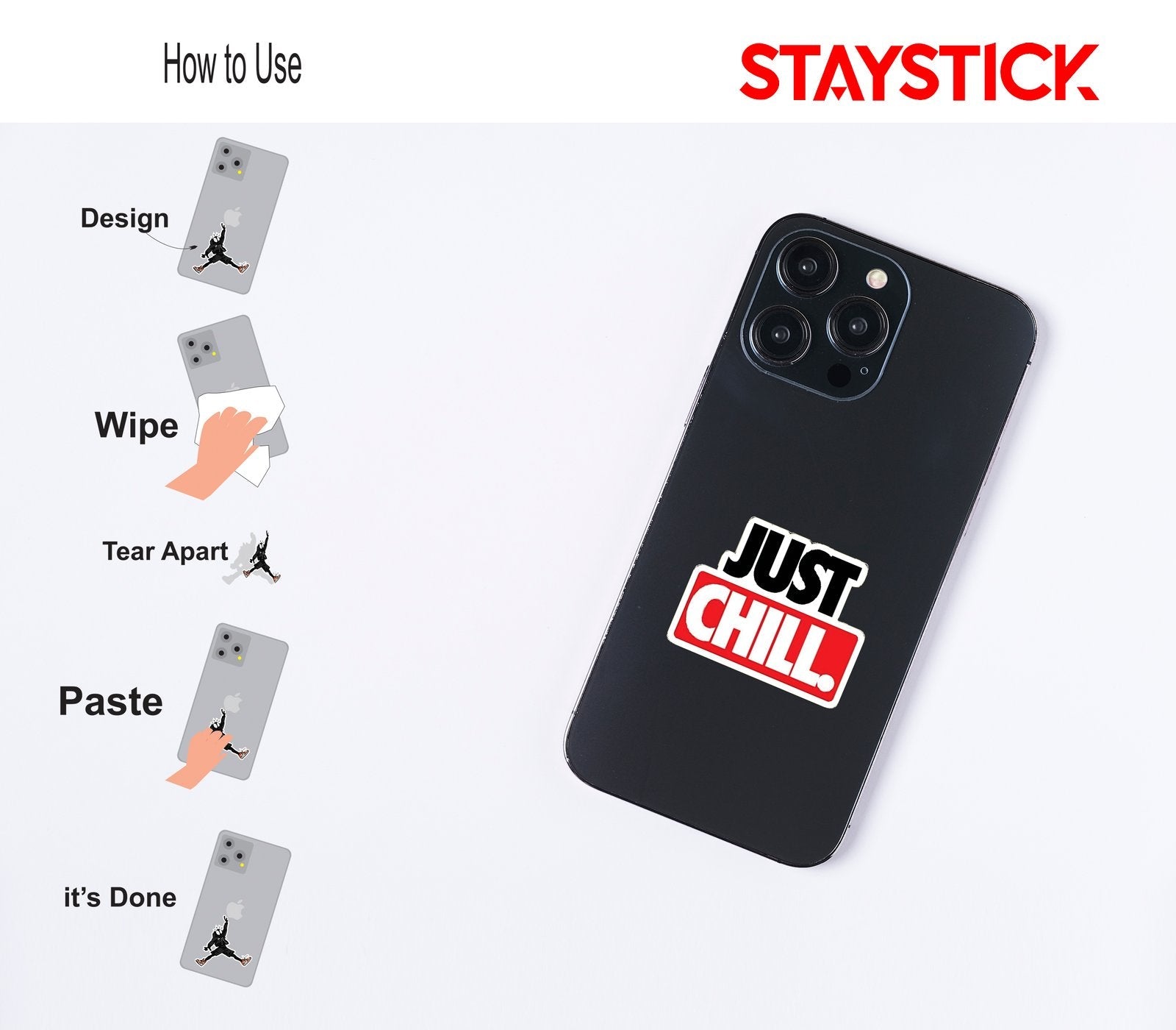 JUST CHILL STICKER Premium Vinyl Sticker