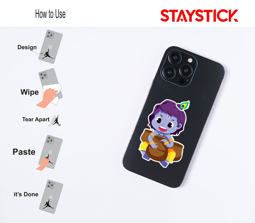Baby Krishna Sticker Premium Vinyl Sticker