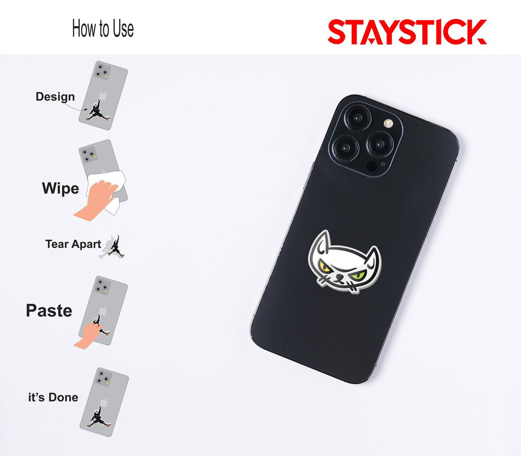 ANGRY CAT STICKER Premium Vinyl Sticker