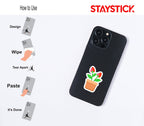 FLOWER POT STICKER Premium Vinyl Sticker