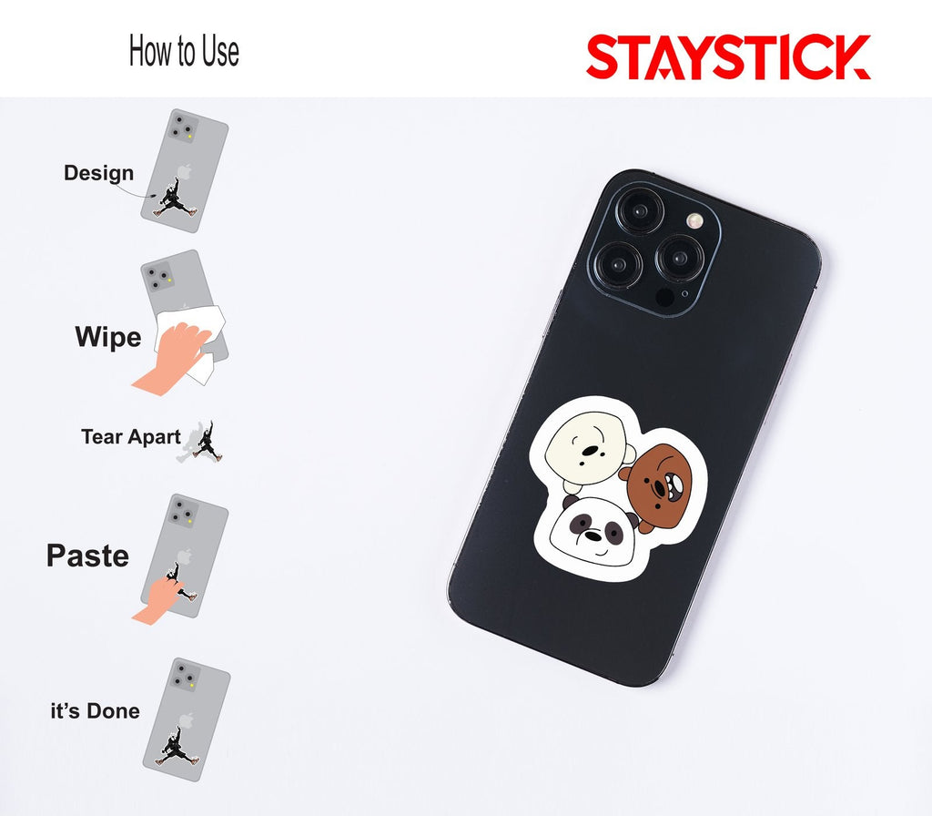 3 PANDA STICKER Premium Vinyl Sticker