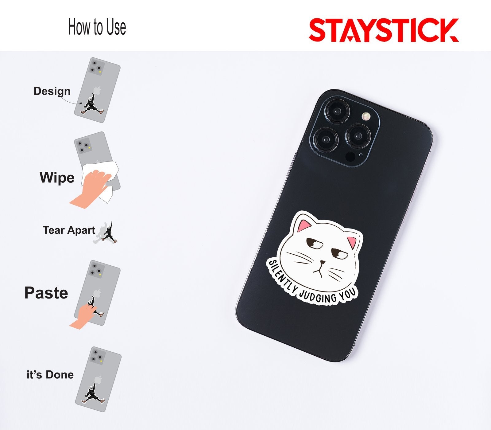 CAT FACE STICKER Premium Vinyl Sticker