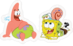 Spongebob and Patrick Relaxing Sticker Premium Vinyl Sticker