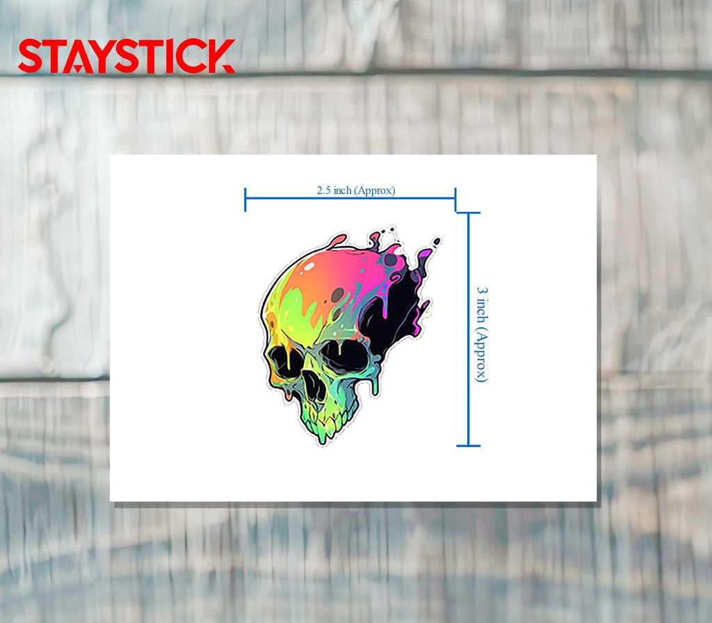 NEON SKULL STICKER Premium Vinyl Sticker