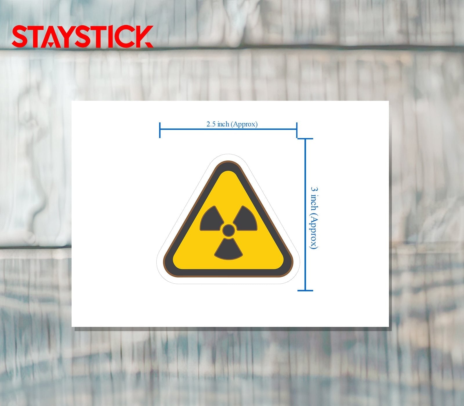 RADIATION WARNING STICKER Premium Vinyl Sticker