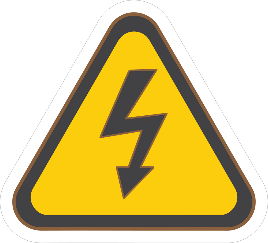 HIGH VOLTAGE WARNING STICKER Premium Vinyl Sticker