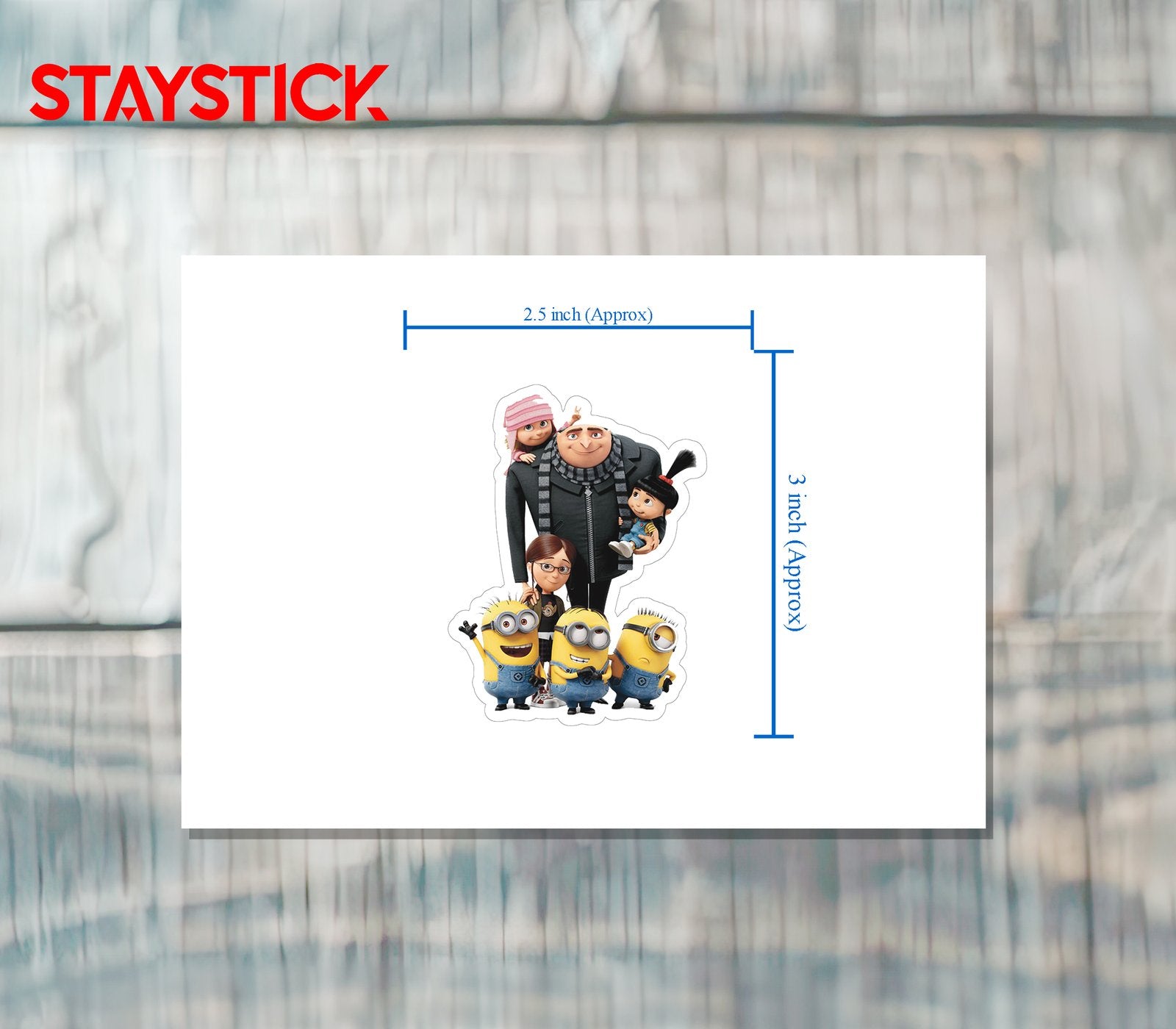 Despicable Me Gru and Minions Sticker Premium Vinyl Sticker