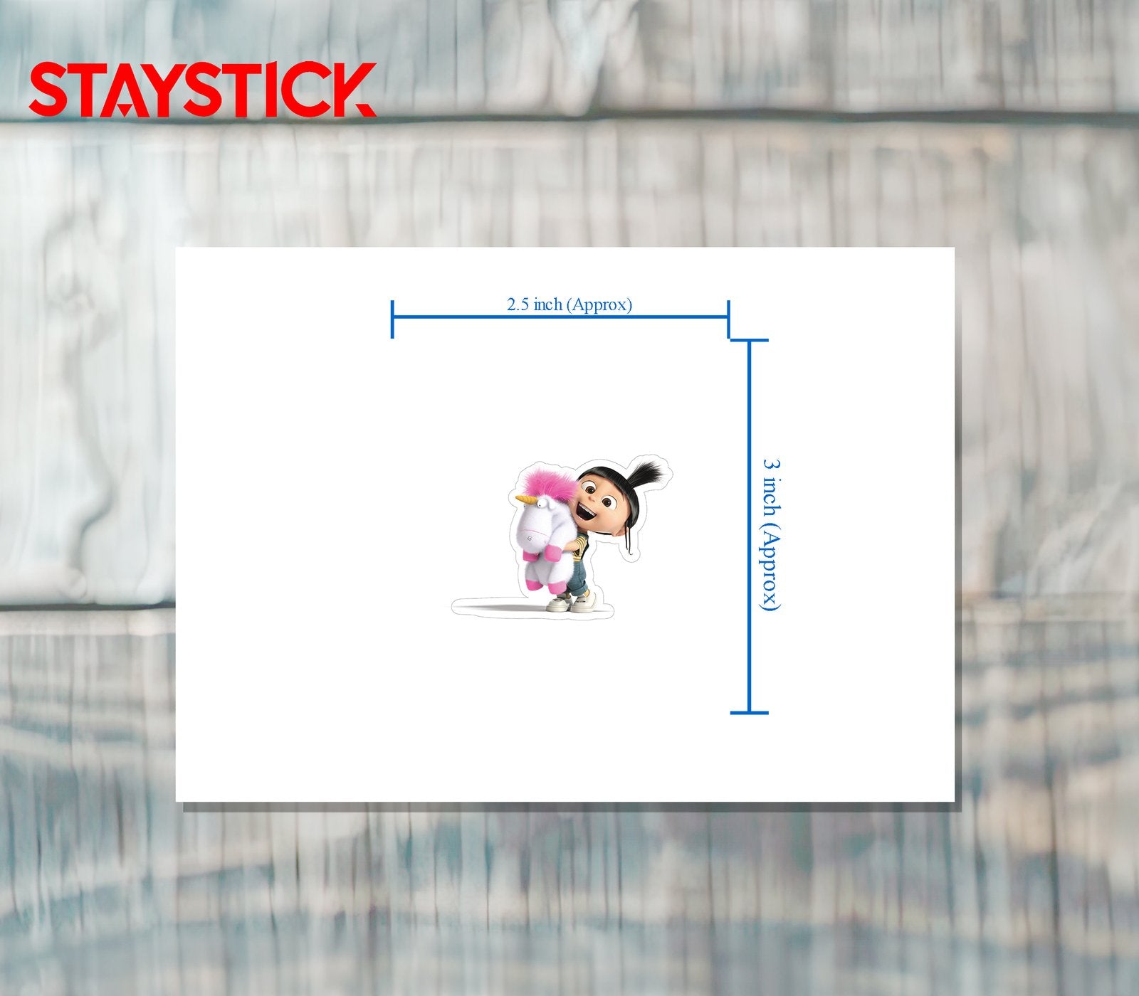 Agnes and Fluffy Unicorn Sticker Premium Vinyl Sticker