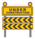 UNDER CONSTRUCTION STICKER Premium Vinyl Sticker