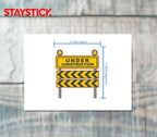 UNDER CONSTRUCTION STICKER Premium Vinyl Sticker