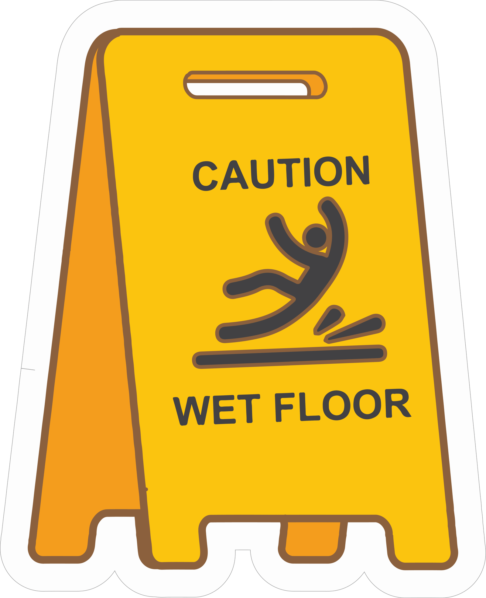 WET FLOOR WARNING STICKER Premium Vinyl Sticker