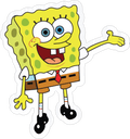 Spongebob Squarepants Waving Sticker Premium Vinyl Sticker