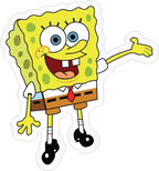 Spongebob Squarepants Waving Sticker Premium Vinyl Sticker