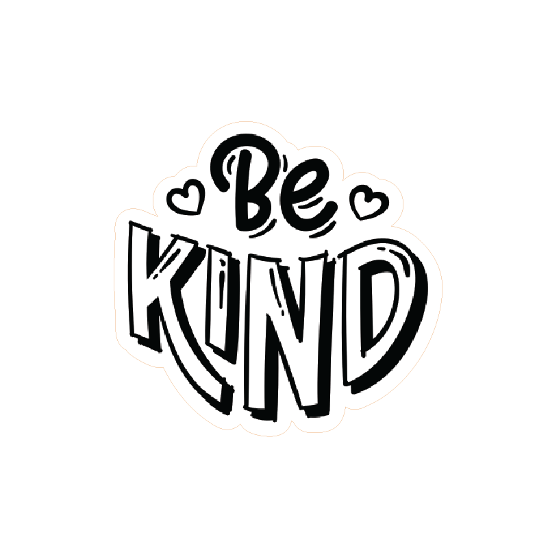 BE KIND STICKER Metalized Sticker