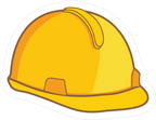 YELLOW HELMET STICKER Premium Vinyl Sticker