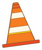 TRAFFIC CONE STICKER Premium Vinyl Sticker