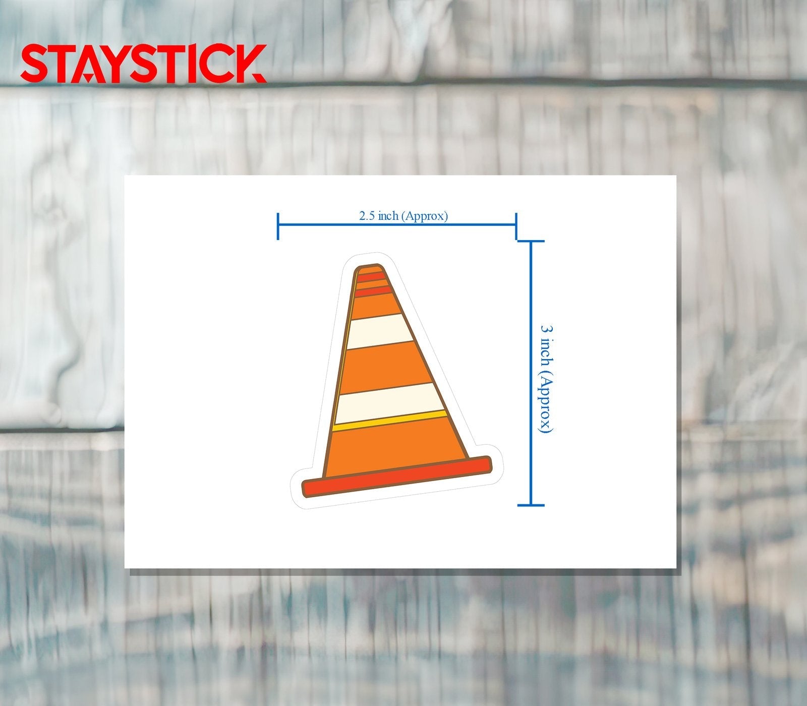 TRAFFIC CONE STICKER Premium Vinyl Sticker