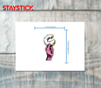 Pink Hand Holding Donut Sticker Premium Vinyl Sticker