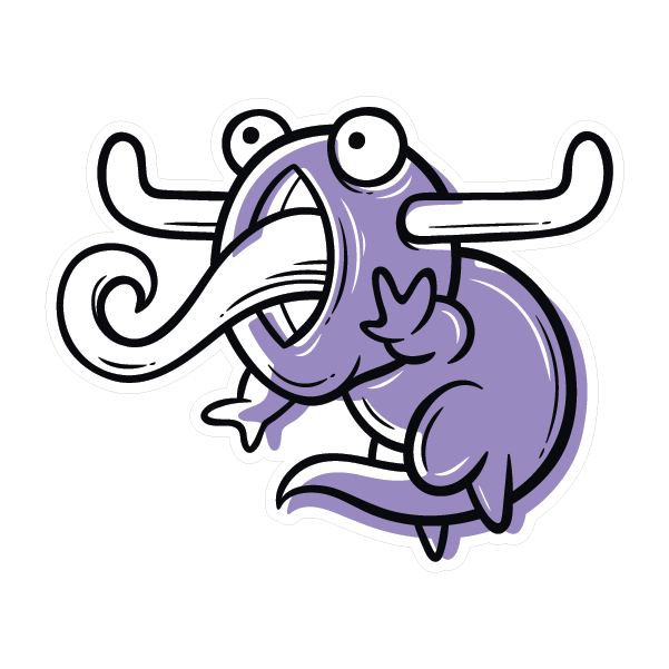 funny cartoon sticker Premium Vinyl Sticker