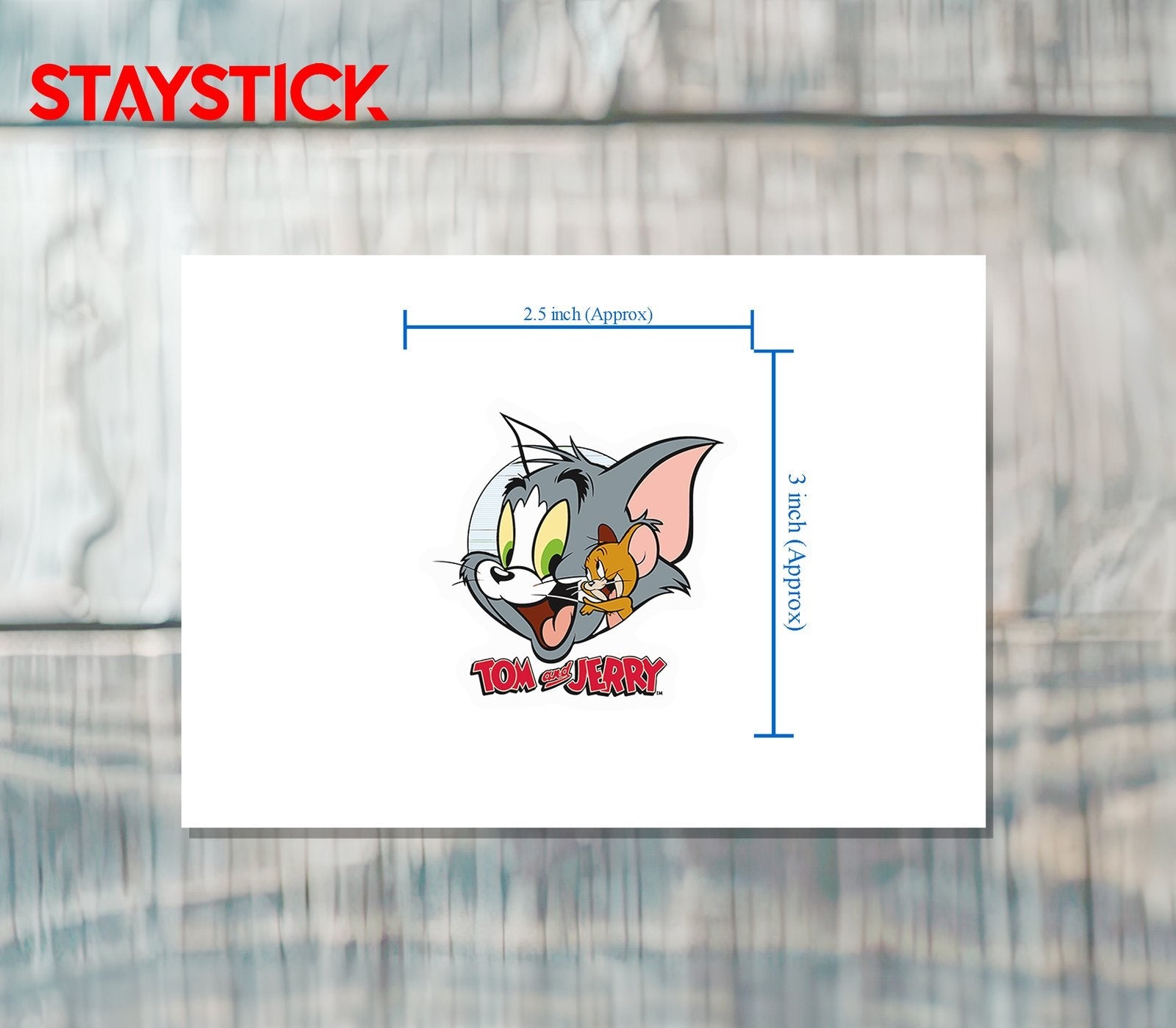 Tom and Jerry Classic Logo Sticker Premium Vinyl Sticker