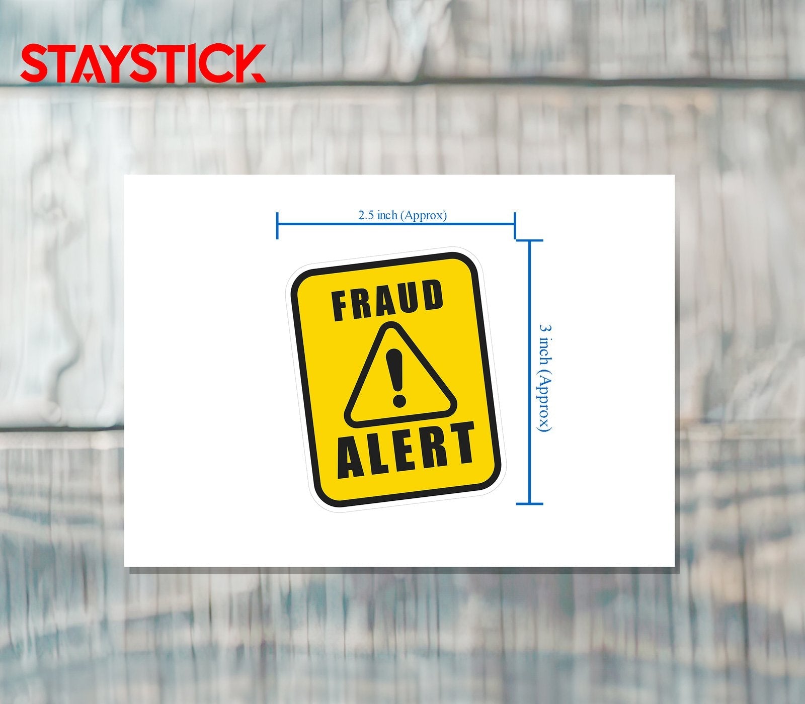 FRAUD ALERT STICKER Premium Vinyl Sticker