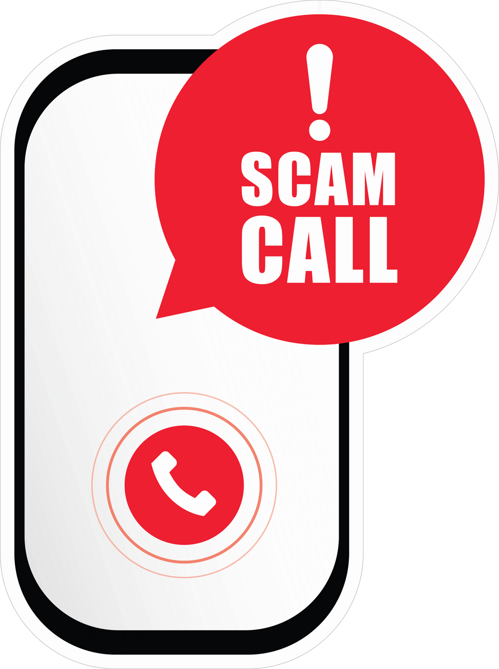 SCAM CALL STICKER Premium Vinyl Sticker