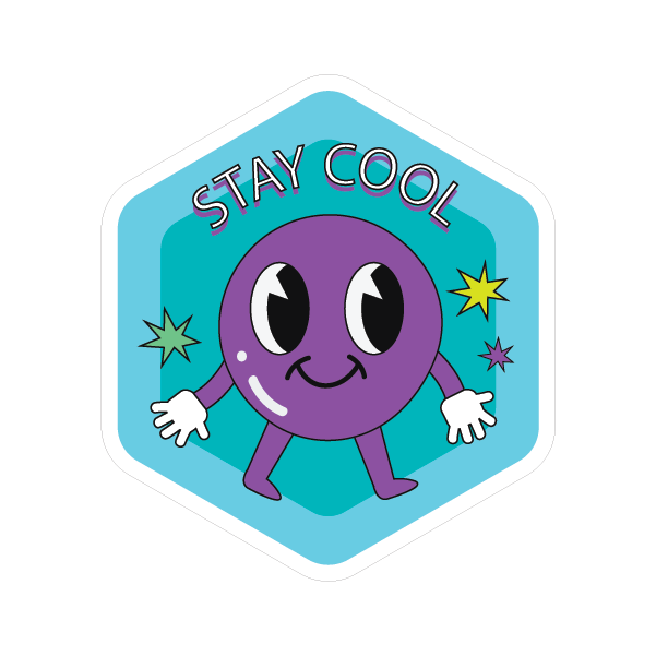 STAY COOL EMOJI STICKER Premium Vinyl Sticker
